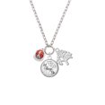 thumbnail image 2 of Delight Jewelry Silvertone Red Enamel Firefighter Helmet Let Things Go Fall Zoey Charm Necklace, 28", 2 of 4