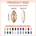 thumbnail image 2 of Uxcell 100 Pcs Horse Eye Shape Rhinestones, 10 x 5 mm Marquise Point Back Rhinestone Beads Glass Crystal Faceted Gems for Jewelry Making DIY Crafts Costume Crystal, Champagne, 2 of 7
