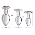 thumbnail image 4 of Booty Sparks Red Heart Gem Glass Anal Plug-Small, 4 of 5