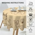 thumbnail image 6 of ZICANCN Round Table Cloths 60 Inch, Vintage Nautical Compass Table Cover Waterproof Washable Outdoor Picnic Tablecloth, 6 of 8