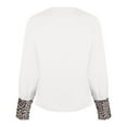 thumbnail image 5 of OKBOP Mesh Long Sleeve Tops for Women,Leopard Printing Flared Sleeve Long Sleeve Botton V-Neck Shirt Blouses for Women Fashion 2022 Fall Tops Fall Tshirts for Women, 5 of 5