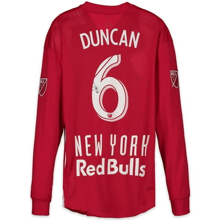 James Autographed Red Custom Jersey - Kyle Duncan New York Red Bulls Autographed Match-Used Red #6 Jersey vs. Portland Timbers on March 10, 2018 - Fanatics Authentic Certified