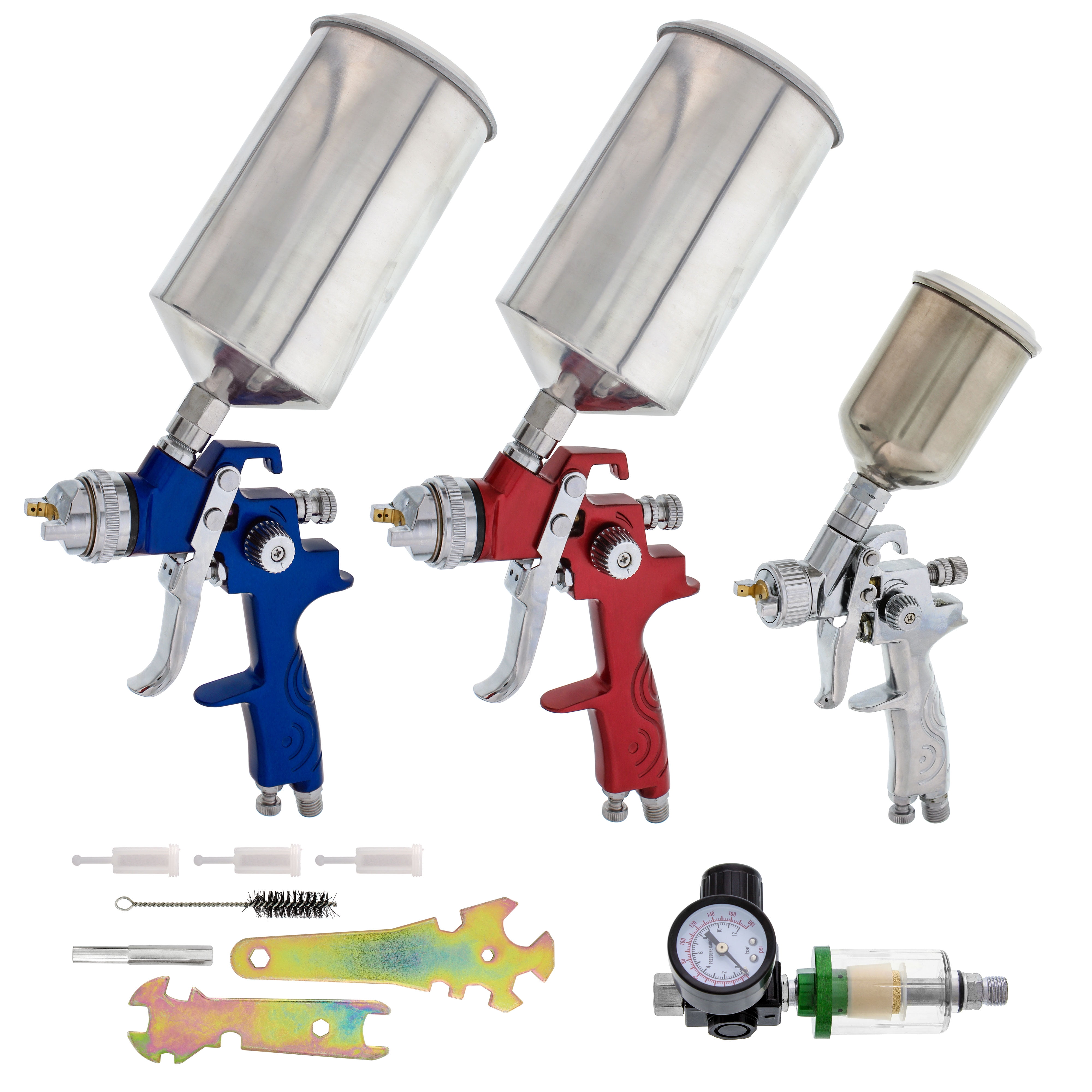 Vapor Water based HVLP Paint Automotive Gravity Fed Spray Gun Kit With Case 
