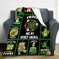 thumbnail image 5 of Funny Frog Blanket for Girl Boy Frogs are My Spirit Animal Fleece Throw Blanket Frog Stuff Super Soft Cozy Flannel Plush Cute Frogs Blankets for Couch Sofa Bed Gifts for Women Kids Frog Loves 80"x60", 5 of 6