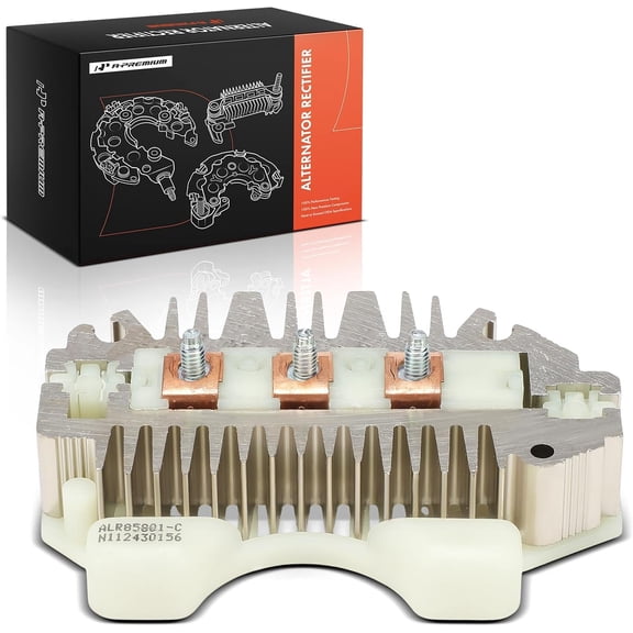 A-Premium Alternator Rectifier Compatible with Chevrolet Impala, Camaro, Corvette, Caprice & Buick Regal, Century, Electra, LeSabre & Cadillac Cimarron & Oldsmobile 98, Calais & Pontiac 6000, Acadian
