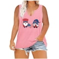 thumbnail image 1 of Birdeem Débardeur Sans Manches Imprimé Col en V Oversize pour Femmes Été Plus Tops, 1 of 7