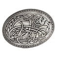 thumbnail image 5 of Escudo de Medieval Nórdico Símbolo Broche Oval Chal Suéter Pin Plata Hugo Vintage Viking Norse Broche, 5 of 5