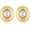 round, variant on Two Tone Studs Earrings Mixed Metal Earrings for Women Gold Plated Chunky Round Teardrop Earring Thick Trendy Modern Jewelry[e6141]