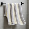 thumbnail image 4 of 1pc Stripe Cotton Towels for Bathroom, Large 27 x 13 Inch, Soft and Absorbent Hand Dry Towels, Home Soft Towel for Hotel, Bath, Gray, 4 of 7