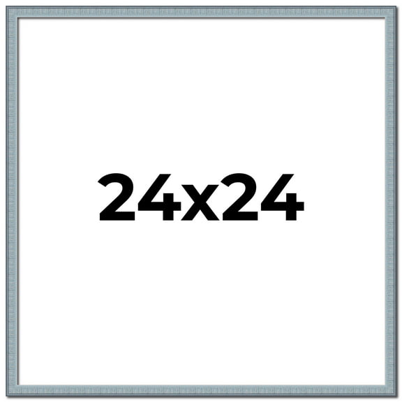 24x24 Frame Rustic Sky Blue Solid Wood Picture Frame | 0.75 Inch Moulding Width |Includes UV