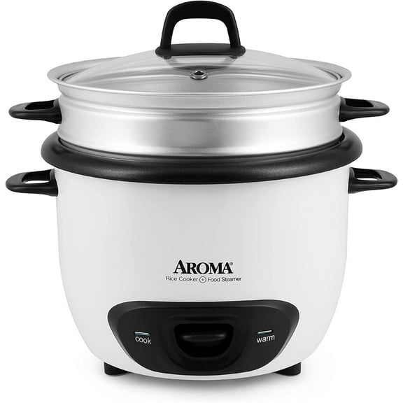 Aroma Housewares ARC-747-1NG 14-Cup (Cooked) (7-Cup UNCOOKED) Pot Style Rice Cooker and Food Steamer White