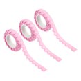 thumbnail image 1 of Unique Bargains 0.6' Wide 2 Yards Self Adhesive Lace Tape Ribbon Stickers Masking Cotton Decorative for Craft, Light Pink 3 Pcs, 1 of 6