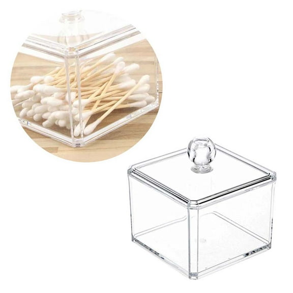 Raindrops Mini Square Shape Acrylic Makeup Organizer Transparent Cosmetic Storage Box Container
