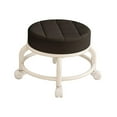thumbnail image 4 of yuksok Tabouret Rond à Roulettes Bas, Robuste, Pivotant à 360 Degrés, Chaise Pivotante, Chaussure, Noir, 4 of 9