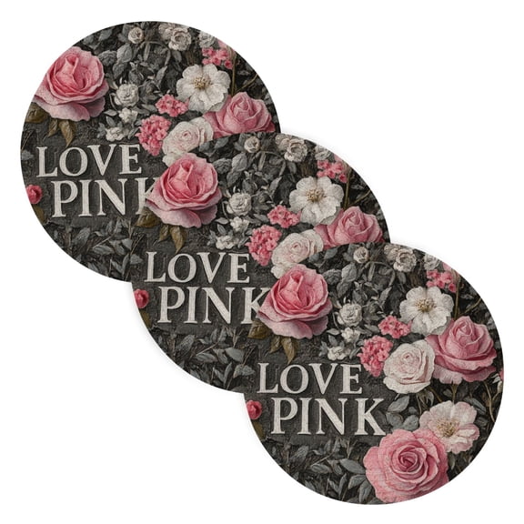 BZSMCE Mats for Pots,Pans Place Seamle Of Roses Pattern Simple Style Pattern Pot Mats