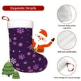 thumbnail image 5 of Salouo Purple Snow Flakes Print Christmas Stockings,Large Xmas Stocking Set of 1 Holiday and Farmhouse Stocking for Christmas Holiday Party Decoration(17.7*11 Inch), 5 of 7
