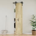 thumbnail image 2 of 25" X 84" Pine Solid Core Wood Unfinished K Bi-Fold Barn Door With Installation Hardware Kit, 2 of 7