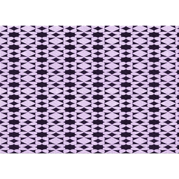 Ahgly Company Indoor Rectangle Patterned Purple Jam Purple Area Rugs, 6' x 9'
