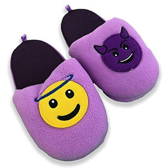 Emoji Unisex Kids Plush Slippers