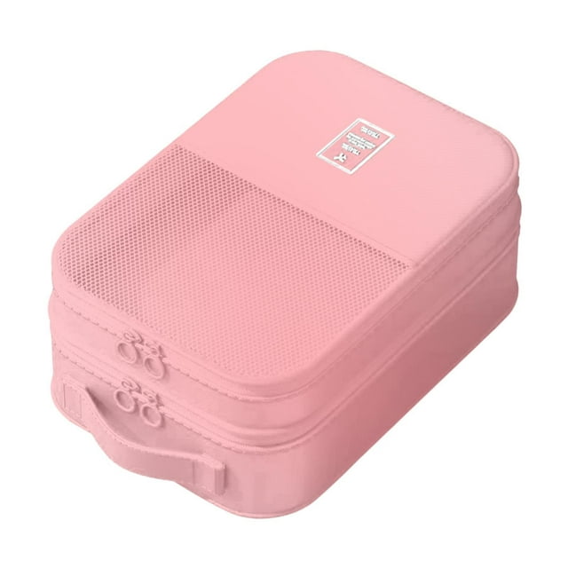 simhoa Travel Shoe Bag Handbag Zipper Closure Oxford Cloth Dustproof Shoe Organizer Pink