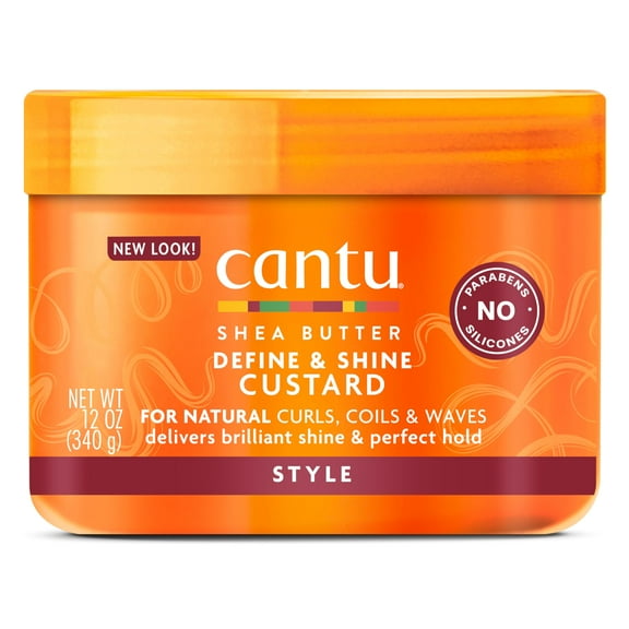 Cantu Define & Shine Custard with Shea Butter for Natural Hair, 12 oz (Packaging May Vary) C30