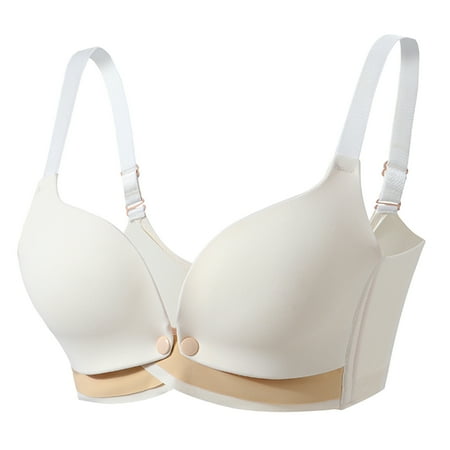 

Pgeraug bras for women Hands Free Pumping Bra Maternity Adjustable Bra underwear women Beige L