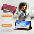 thumbnail image 3 of Crossbody Wallet Case For Google Pixel 10 Pro XL, PU Leather Flip Stand Case with [RFID Blocking] Card Holder, Zipper Pocket Handbag Magnetic Snap Shockproof Phone Case with Wrist Strap,Winered, 3 of 12