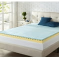 thumbnail image 5 of 4 Inch Swirl Gel Cooling Memory Foam Mattress Topper / Cooling, Airflow Design / CertiPUR-US Certified, King Yellow, 5 of 5