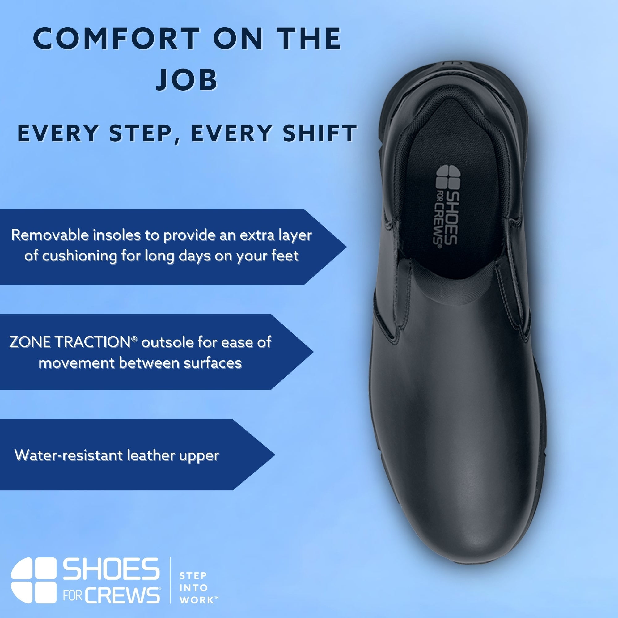 Shoes for Crews Cater II, Men's Slip Resistant, Water