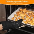 thumbnail image 4 of DreamyJuly Silicone Pot Holders and 0ven Mitts Set, Heat Resistant Non-Slip Gloves for Baking and Cooking - Black 4 Piece Kitchen Set, 4 of 5