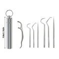 thumbnail image 5 of Fiudx Kit de Limpieza Dental, Herramientas de Higiene Bucal de Acero Inoxidable, Juego de Palillos Portátiles, Diseño Resistente a Rayones, Artículos Esenciales de Viaje, Solución de Cuidado Personal, 5 of 5