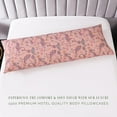 thumbnail image 2 of Floral Pint Pillowcase - 1500 Series Hotel Quality Microfiber, Soft and Smooth Hidden Zipper Closure - Body Pillowcase, Paisley Coral, 2 of 3