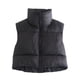thumbnail image 3 of Chaleco de algodón para mujer, chaleco de invierno con cuello alto, chaleco de algodón grueso, chaleco de pan sin mangas para mujer, 3 of 6