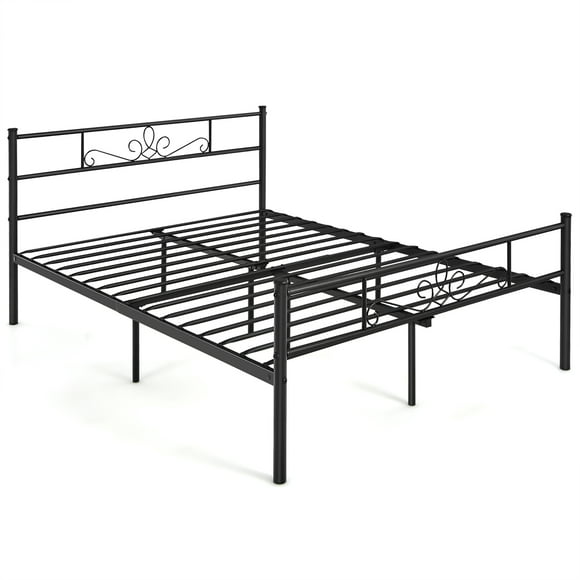 Costway Full Metal Platform Bed Frame with Headboard and Footboard No Box Spring Needed