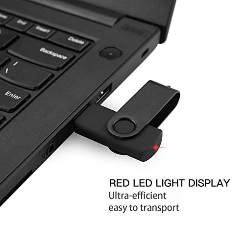 TOPSELL USB 2.0 Flash Drive 10 PCS 2G Swivel Thumb Drives Memory Stick JumpDrive (2GB, 10 Pack, B-Black)