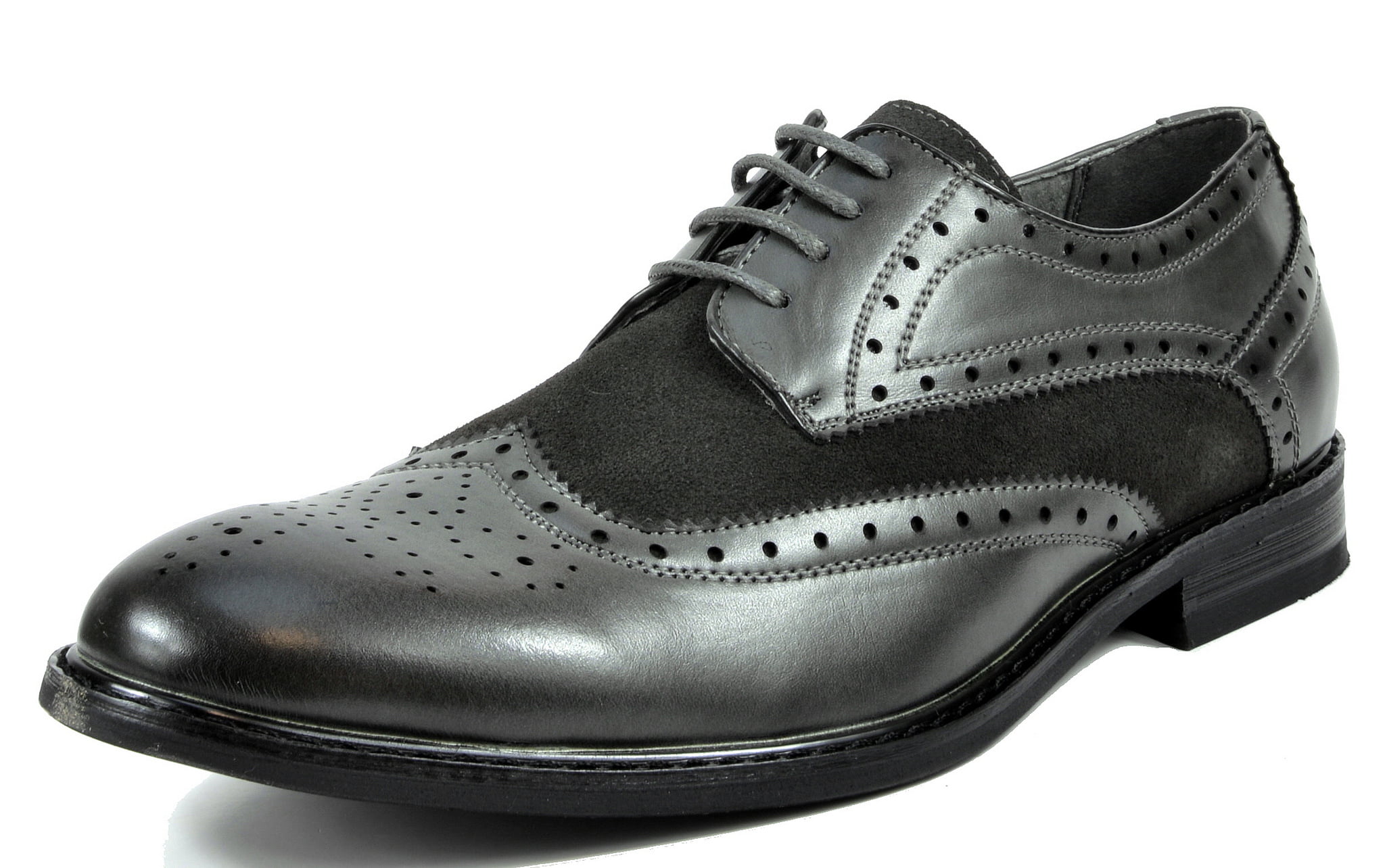Bruno Marc Mens Prince Leather Lined Lace-up Wing-Tip Formal Dress Oxfords Shoes