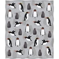 thumbnail image 2 of Penguin Blanket Gifts for Women Girls Boys Decor for Home Bedroom Living Room Chair All Seasons, Cute Soft Comfy Fluffy Lightweight Throw Plush Blankets Grey Twin 60"x80", 2 of 5