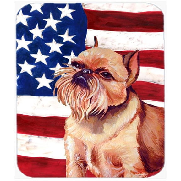 Usa American Flag With Brussels Griffon Mouse Pad, Hot Pad Or Trivet