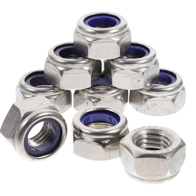 Houderco 20Ud Tuerca De Con Inserto De Nylon En Acero Inoxidable Plata Para Uso