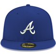 thumbnail image 2 of Men's New Era Royal Atlanta Braves White Logo 59FIFTY Fitted Hat, 2 of 6