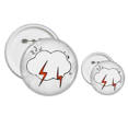 thumbnail image 1 of Weather Lightning Cloud ilustración patron Insignia insignia botón diseño conjunto, 1 of 3