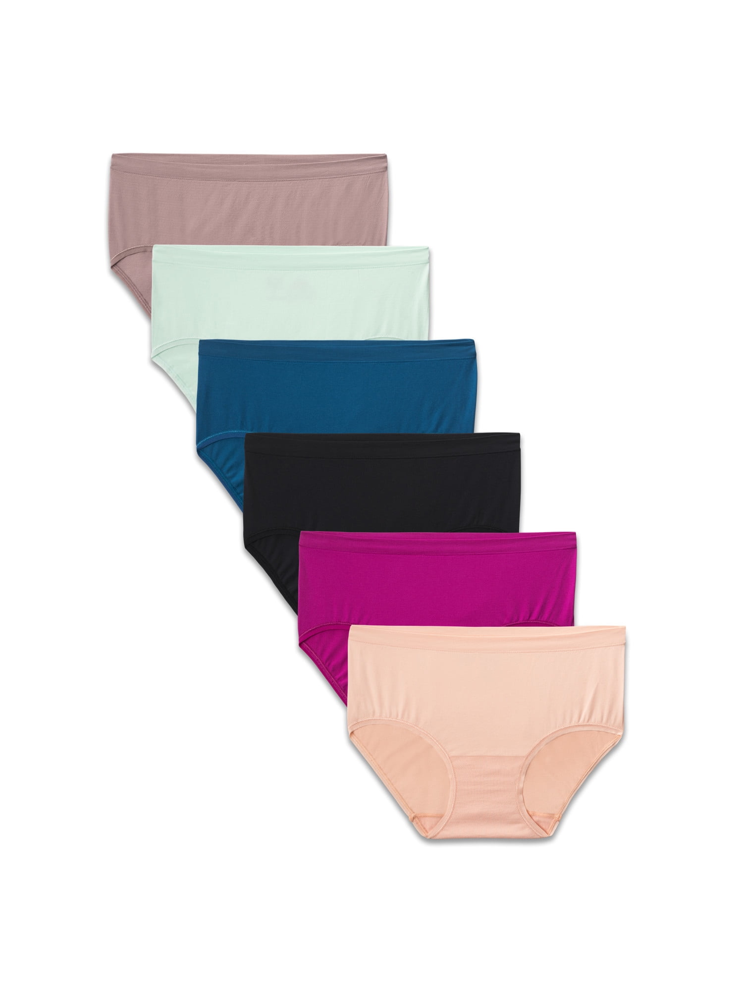 Women's Seamless Low Rise Brief, 6 Pack – Walmart Inventory Checker ...
