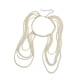 thumbnail image 4 of Cadena de cuerpo para hombro, arnés de cadena para hombro para mujer, collar de hombro en capas Blanco, 4 of 9
