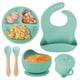 thumbnail image 1 of Plato de silicona complementario para niños, cuenco complementario para bebés, plato sonriente, juego de vajilla de seis piezas, 1 of 1