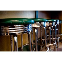 Retro Bar Stools I, Fine Art Photograph By: Erin Berzel; One 36x24in Fine Art Paper Giclee Print by Gango Home Décor