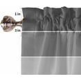 thumbnail image 5 of Black Gray Striped Window Tier Curtains 36 Inch Length, Abstract Art Gradient Stripes Rod Pocket Window Treatment Kitchen Drapes for Bedroom, Cafe, Living Room, 2 Panels, 27.5 W x 36 L, 5 of 5