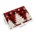 thumbnail image 3 of HomeKingdee Christmas Cartoon Elk Santa Claus Pattern Linen Placemats Waterproof Oil-Proof Holiday Party Kitchen Dining Place Mats Table Decorations, 3 of 6