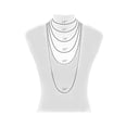 thumbnail image 4 of Ritastephens Rose Pink Sparkle 14k Rose Gold Singapore Chain Necklace, 0.85 mm, 20 Inches, 4 of 5