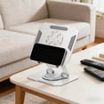 thumbnail image 4 of Rotatable Foldable Metal Tablet & Phone Stand - Portable Desktop Holder for Smartphones & Tablets, Durable Adjustable Stand with Stable Base, Perfect for Home, Office & Travel Use, 6.3*5.9in, White, 4 of 7
