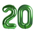 thumbnail image 1 of Globo Número 20 Verde de 40" para Decoración de Fiesta, 1 of 6